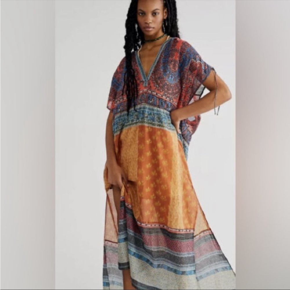 Free People Rosalee Hooded Maxi Dress